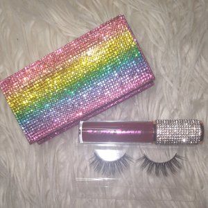 Eyelashes and Lipgloss Combo